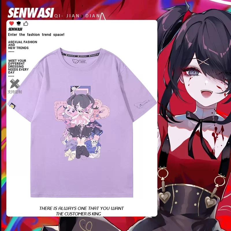 

Anime NEEDY GIRL OVERDOSE KAngel Summer Short Sleeve T-Shirt Casual Looes Top Fashion Trend Clothes Cosplay Costume Neutral