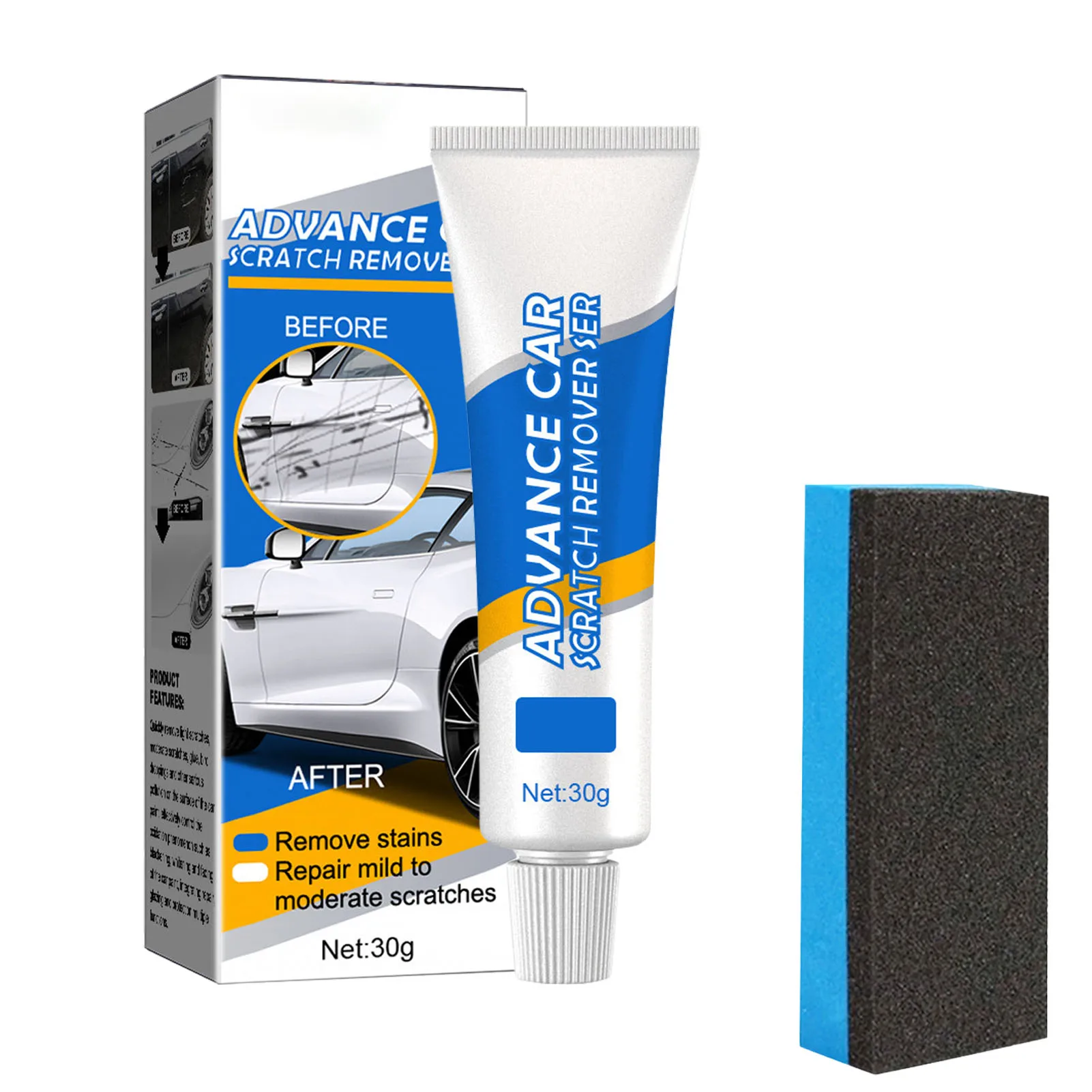 

30g Car Scratch Repair Polishing Wax Anti Scratch Cream Paint Auto Scratch Remover Car Styling Cleaning Retreading Tools