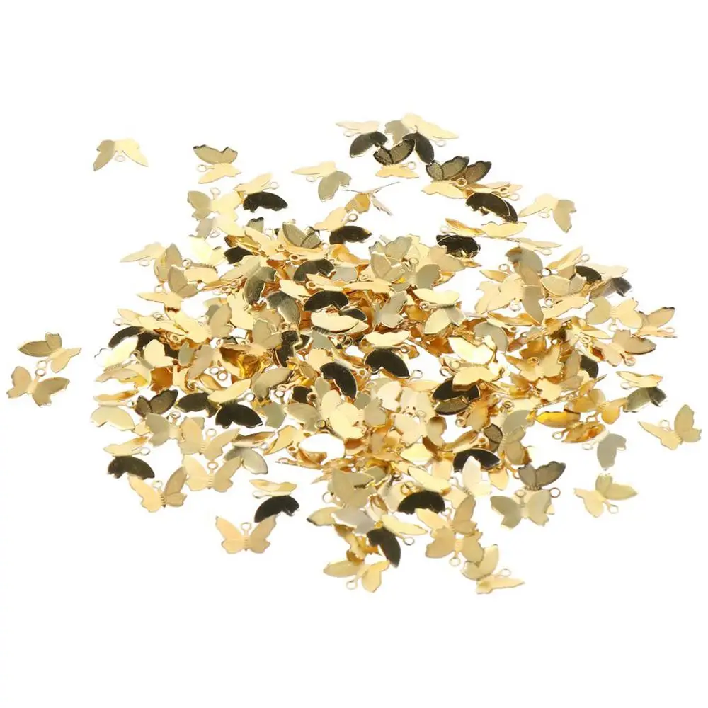 

200 шт. металлические подвески в виде мини-бабочки 11*13 мм позолоченный Браслет Подвески бабочка Милая Бабочка ожерелье с кулоном