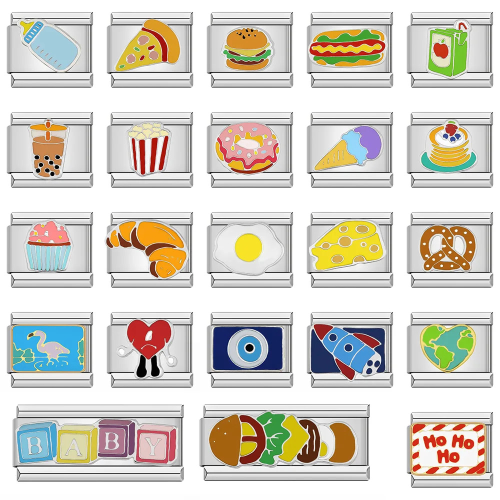 2022 оптоволоконных звеньев, из нержавеющей стали, 9 мм, для браслета, DJ585