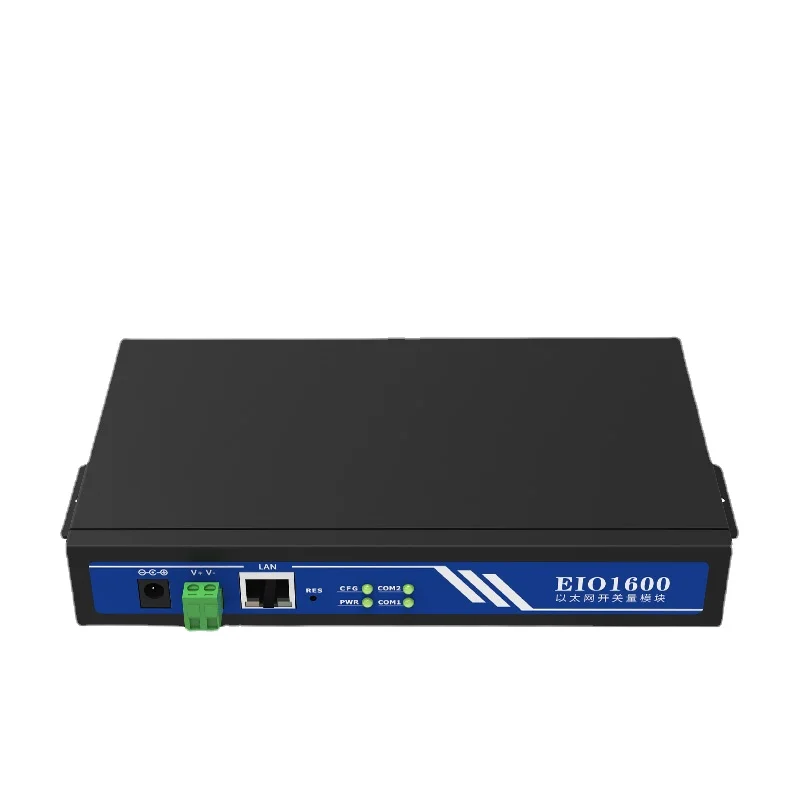 

Eio1600 Network Relay 16-Way Ethernet Remote Controller Industrial Remote IO Control RS485 Io to Network Port TCP