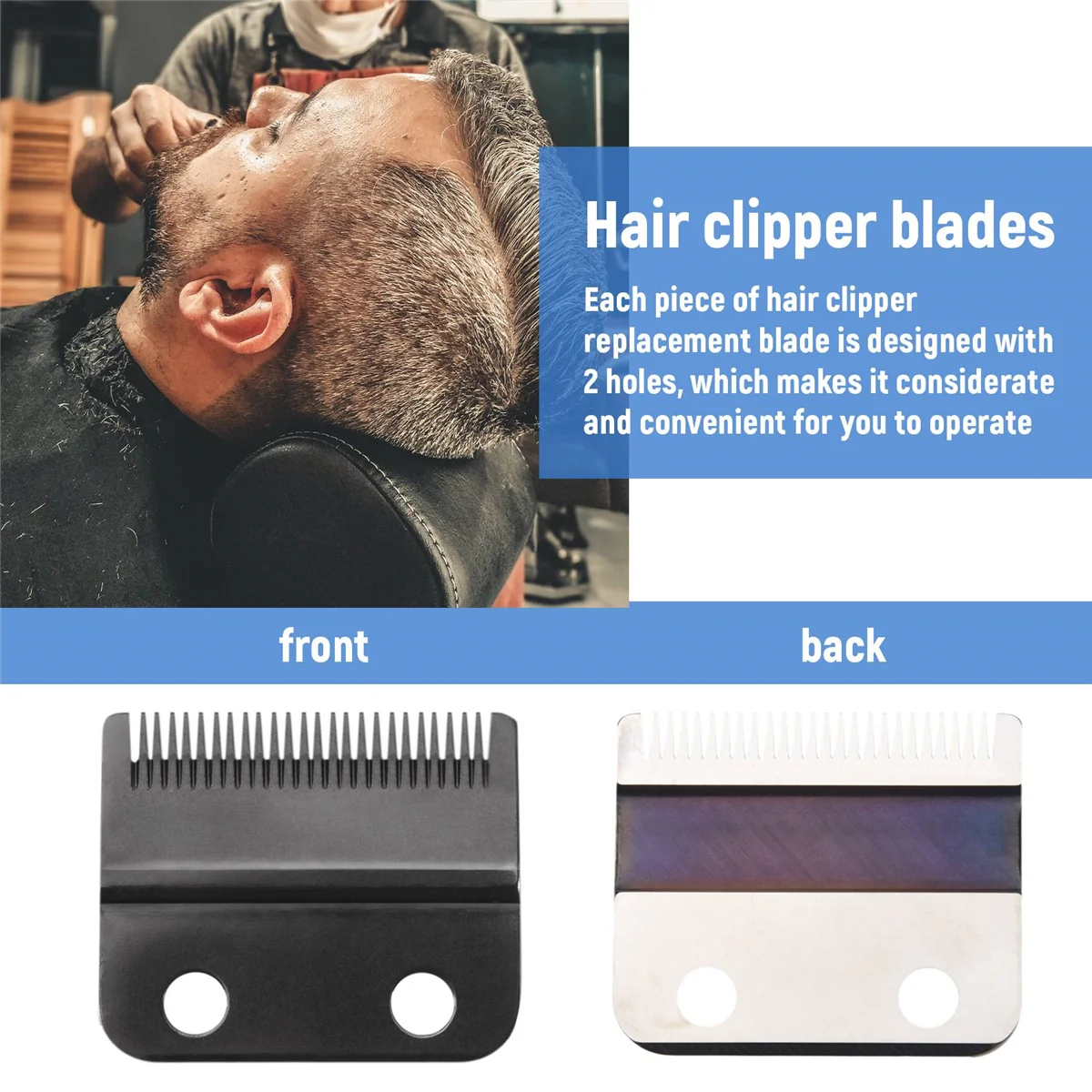 1 Sets Hair Clipper Replacement Blade Adjustable Blades Compatible with Wahl 8148 1919 8591 8504 2241