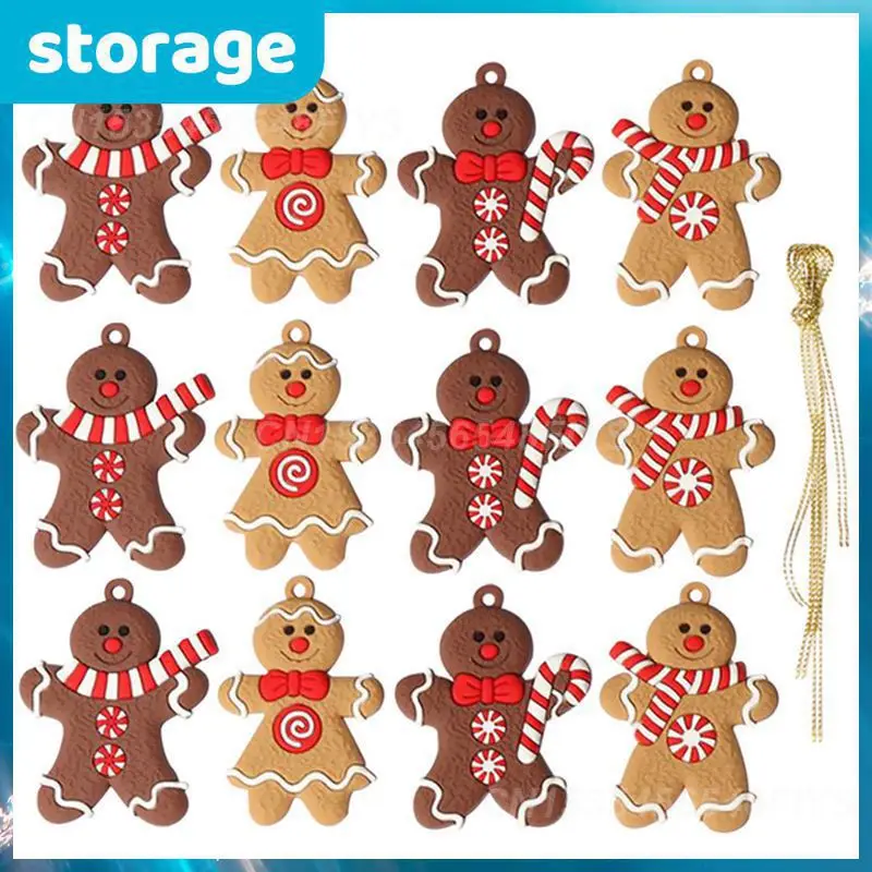 

12PCS/Set Christmas Tree Ornament Family Xmas Tree Doll Hanging Pendant Navidad 2020Xmas Tree Ornament Decor Ornament Kids Gifts