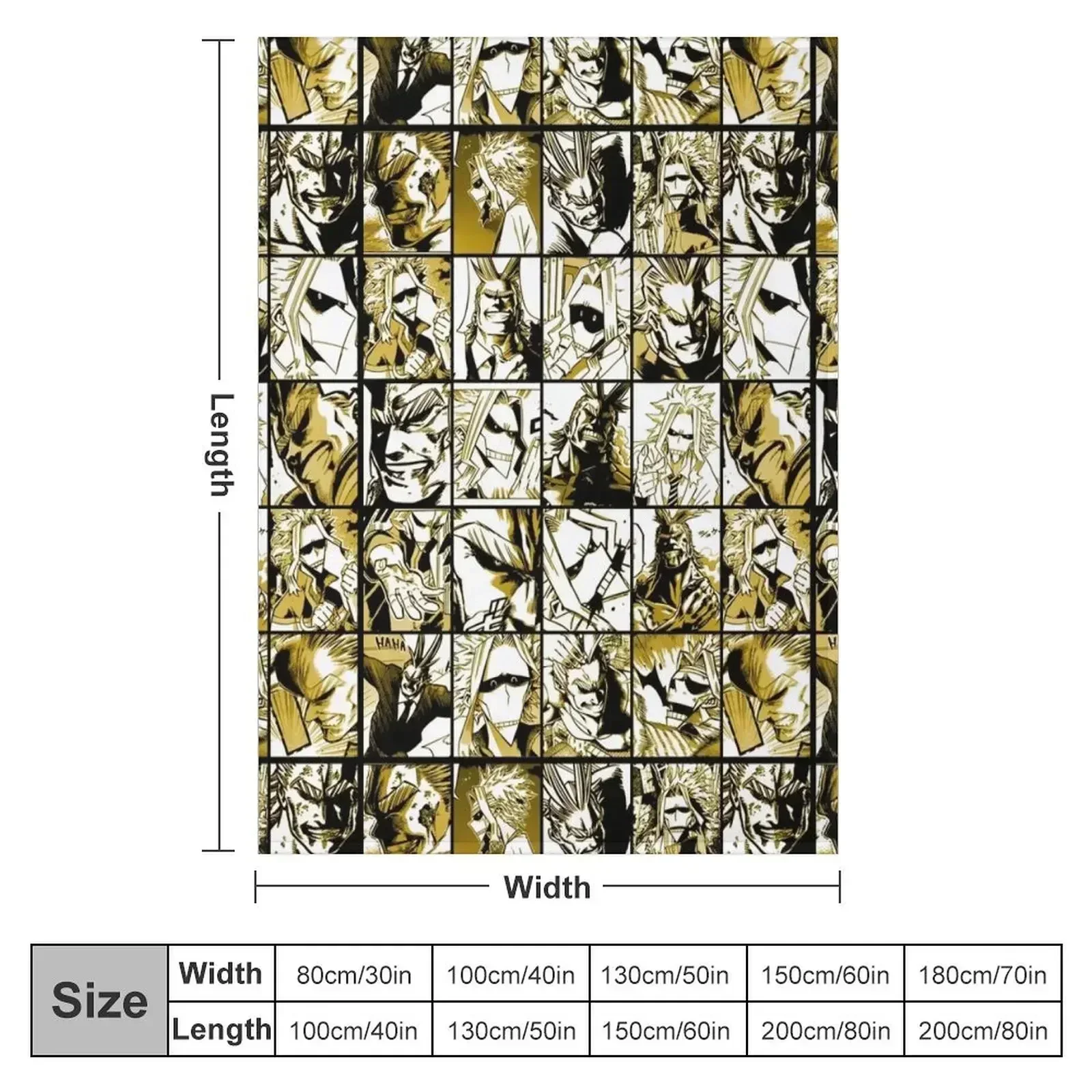 Коллаж Allmight Mix цветная версия пледы большой диван манга теплые одеяла