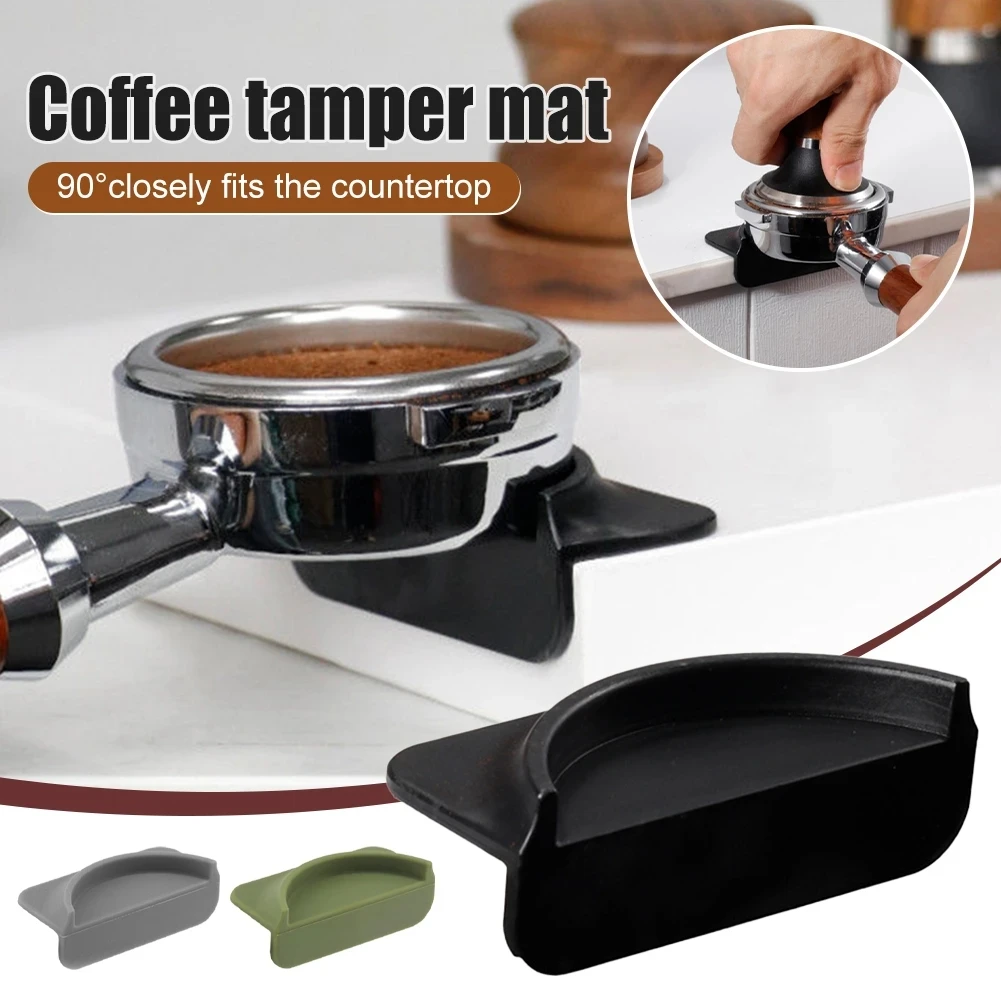 

Espresso Coffee Tampers Mat Fluted Coffee Tampering Corner Mat Pad Anti-skid Food Safe Silicone Rubber Coffeeware Tamping Mat