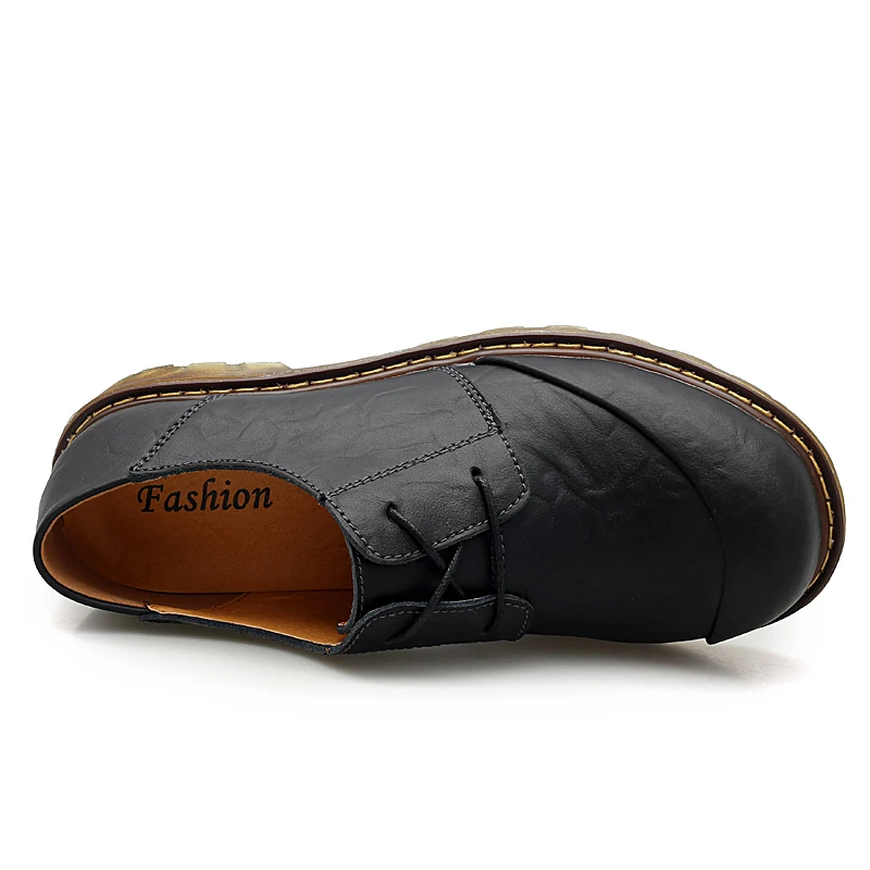 Туфли-оксфорды мужские из натуральной кожи дышащие в британском стиле | Обувь