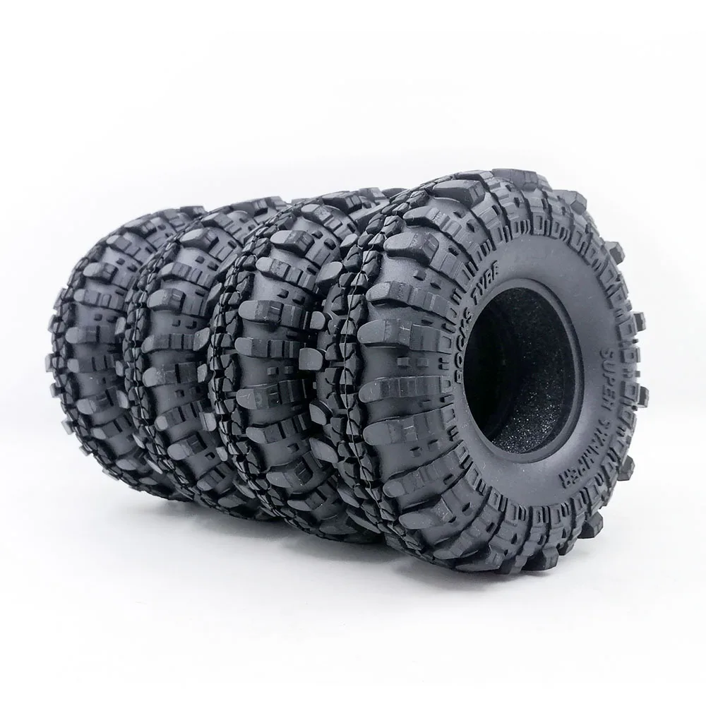 

4Pcs 1/10 RC Car 110mm 1.9" Inner Diameter Rubber Wear-Resistance Wheel Tires For Axial SCX10 4WD D90 TF2 TRX-4