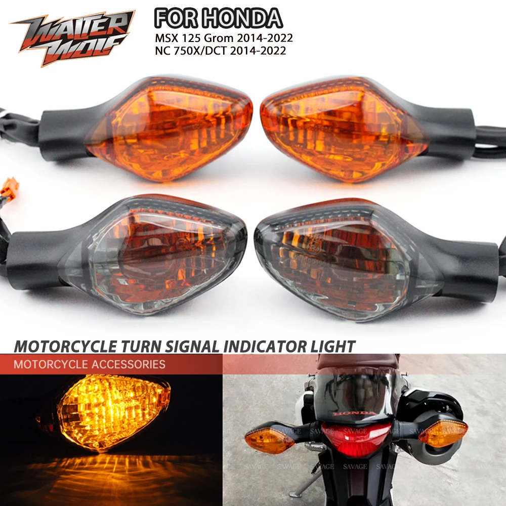 

Turn Signal Indicator Light For HONDA NC 700 750 S X D N CTX DCT CRF250L Grom MSX125 CMX 300 500 Motorcycle Front Rear Lamp 750X