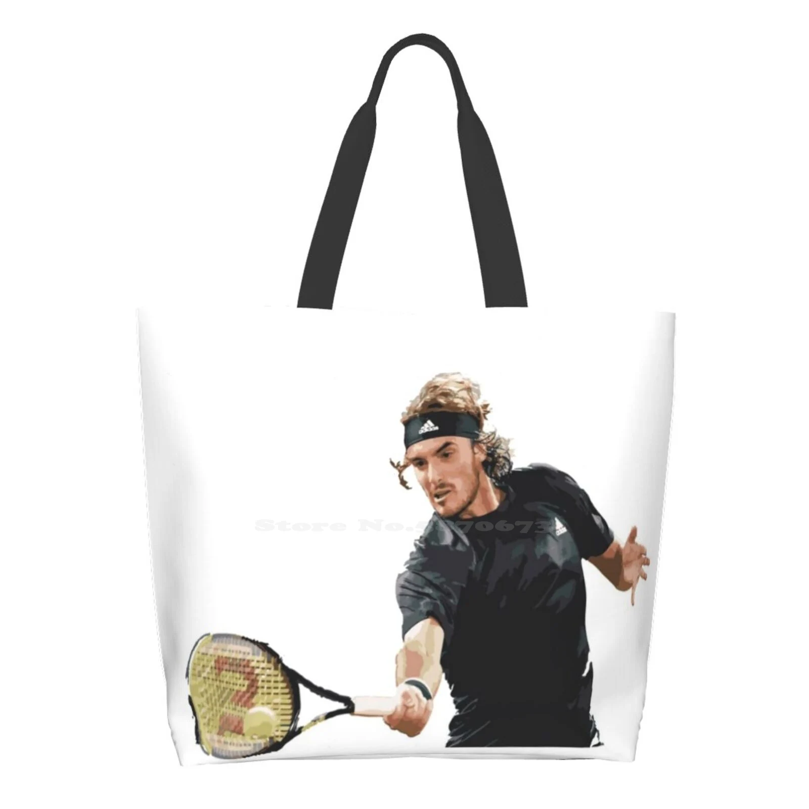 

Tsitsipas Team Tsitsipas Go Tsitsipas Женская Повседневная Сумка-тоут многоразовая большая емкость Tsitsipas Tennis греческий