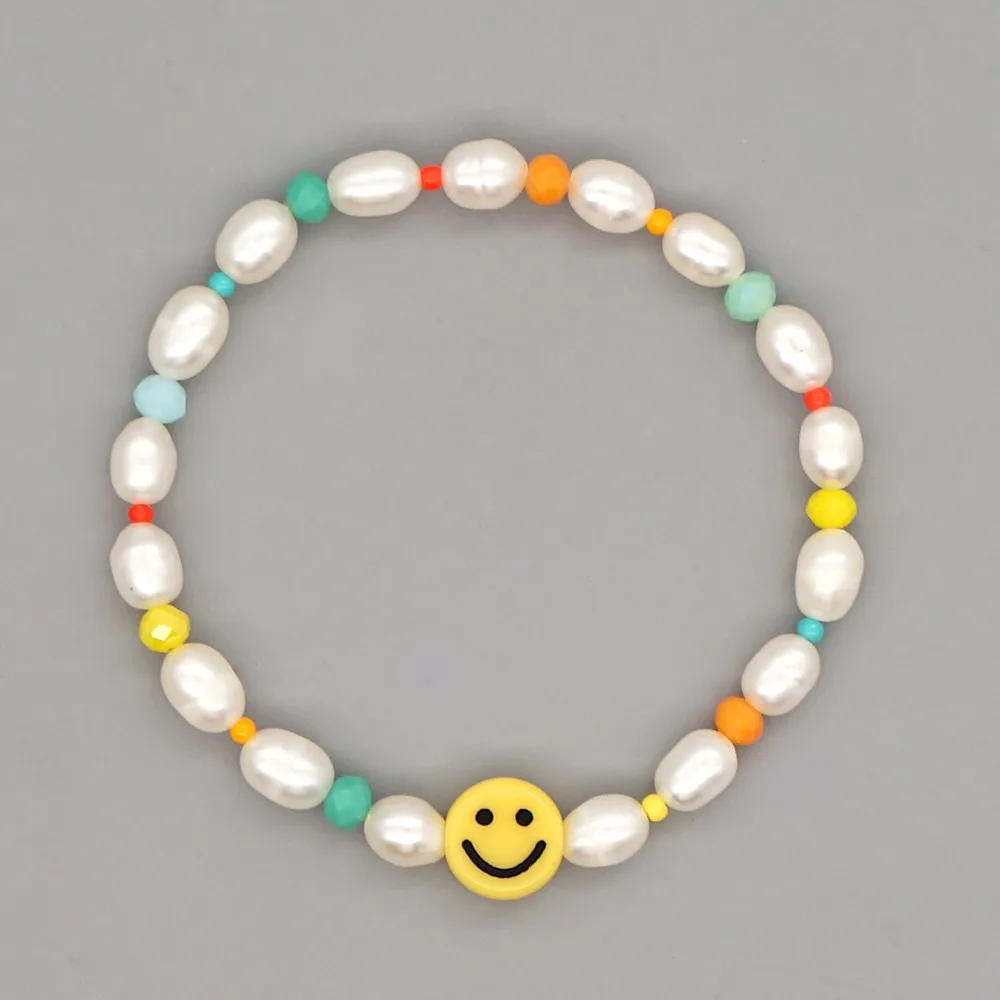 Браслет Go2Boho с улыбающимся лицом цветком и маргариткой радужные браслеты