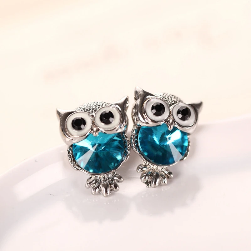 

Fashion Animal Jewelry Earrings Crystal Stud Earrings Personality Trend Owl Crystal Women's Earrings Crystal Stud Earrings Women