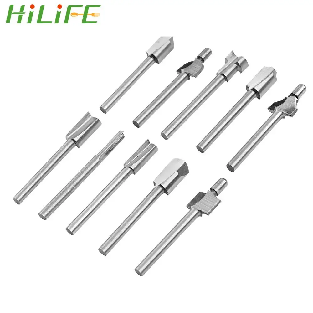 

HILIFE Woodworking Cutter Polishing Milling Cutter Electric Trimming Machine Engraving Machine Fits Dremel Rotary Set