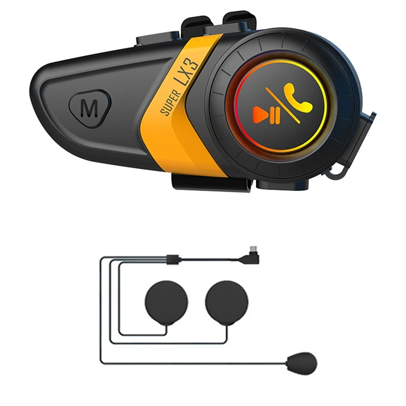 

Bluetooth-гарнитура BAAY LX3 на шлем, 1200 мАч, с мягкой линией