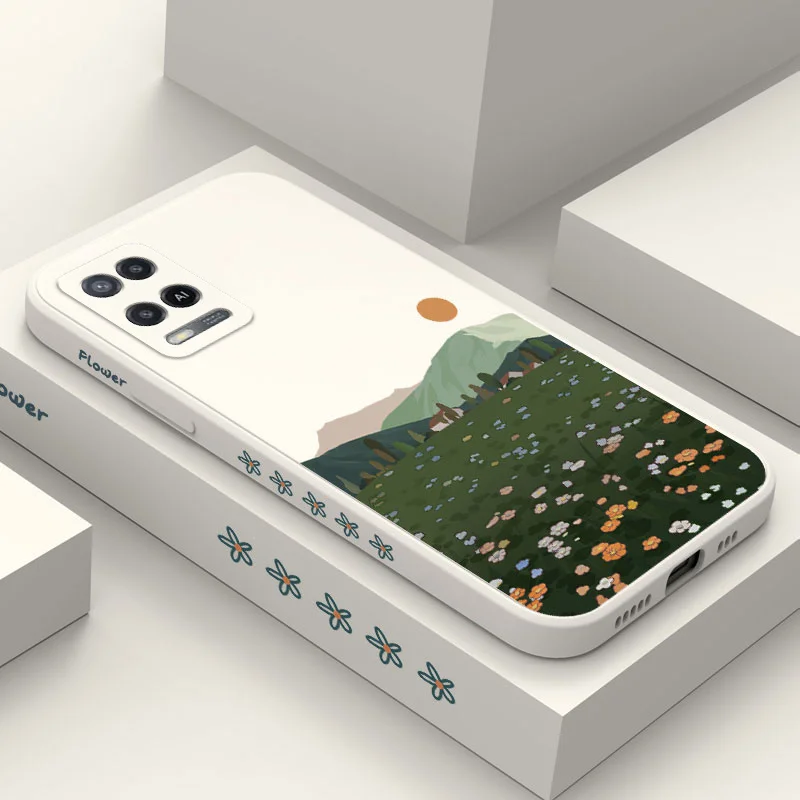 

Pastoral Flowers Sea Phone Case For OPPO A54 A74 A31 A33 A53 A72 A83 A92 A7 A5S A3S A12 A15 A15S A16 A9 A5 F9 F19 Pro 4G 5G Cove