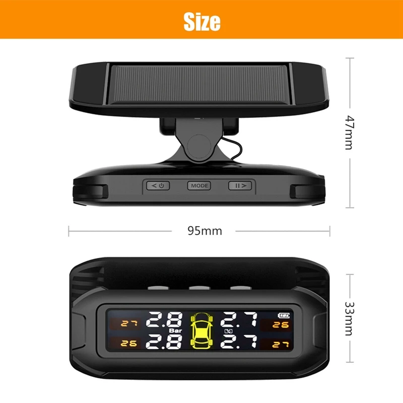 TPMS Солнечная система контроля давления в шинах Внешние датчики шин Автомобильный TMPS (art.: 3920c8ec7201f) - 3920c8ec7201f