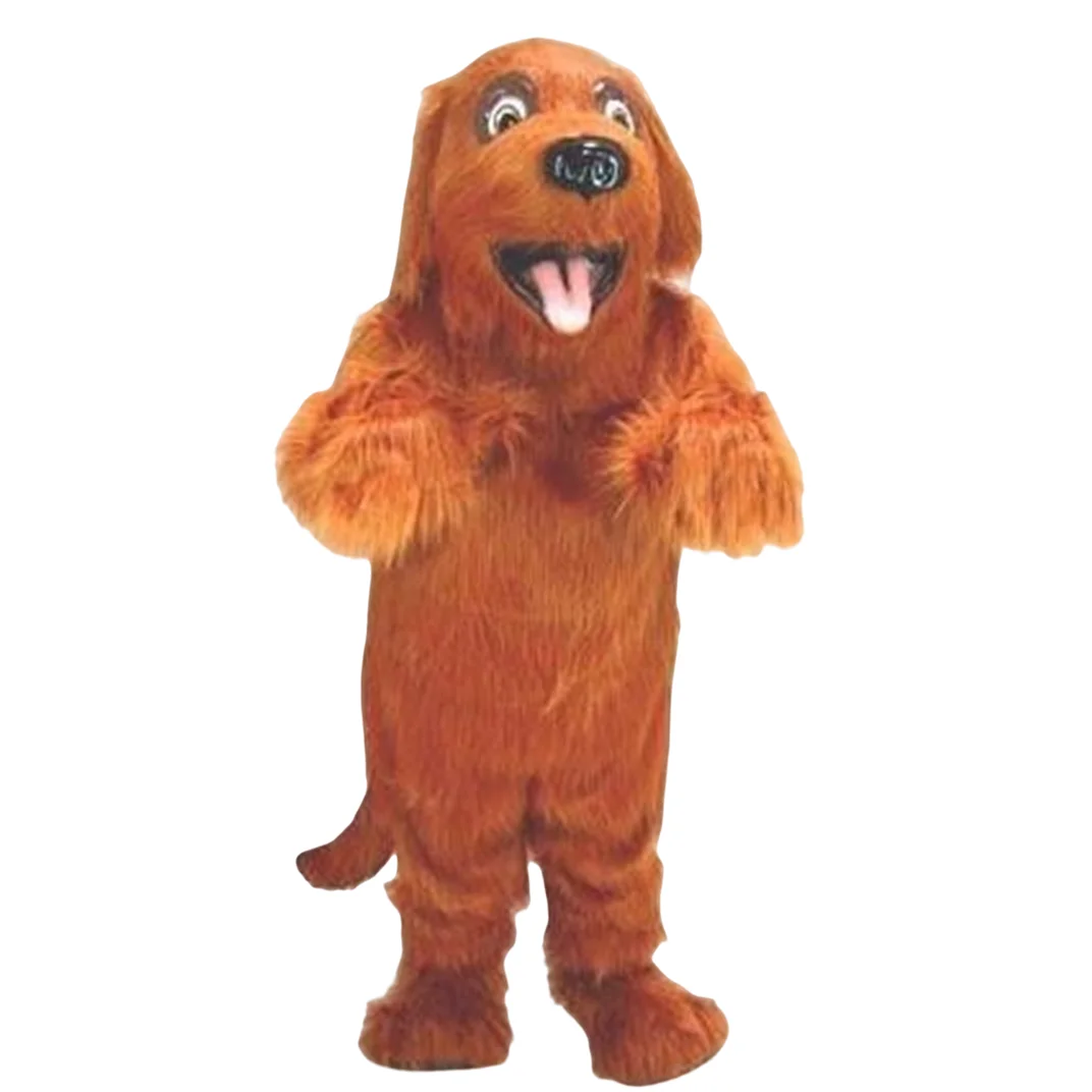 

Long Fur Husky Dog Cartoon Mascot Costume Furry Puppy Walking Adult Character Stage Performance Dress Halloween Xmas Parade Suit