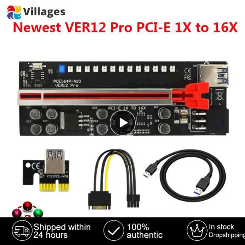 

Переходник Sata для майнинга Usb 3,0 Pcie Pci Express, карта со светодиодными индикаторами Pci-e Riser Ver012 для видеокарты, Новинка