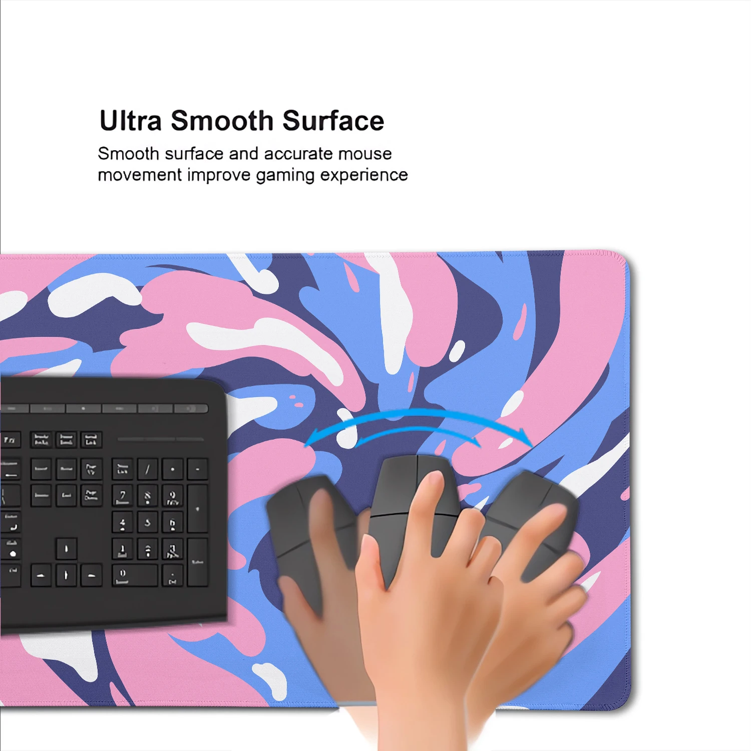 Большой художественный коврик для мыши Swirl клавиатуры геймеров Decoracion HD печать