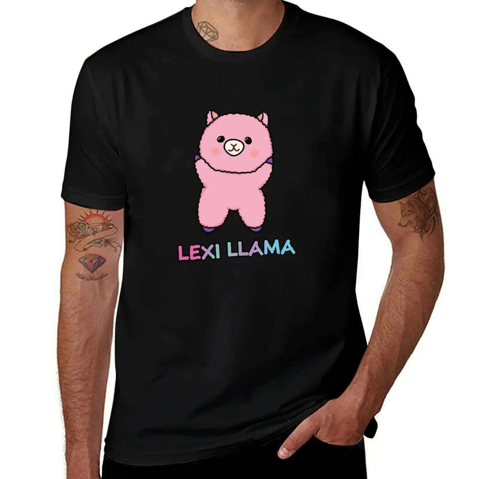 Фото Футболка Lexi Llama Hensler с стильным принтом и короткими рукавами №1