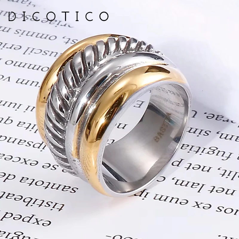 DICOTICO Многослойные кольца из нержавеющей стали для женщин