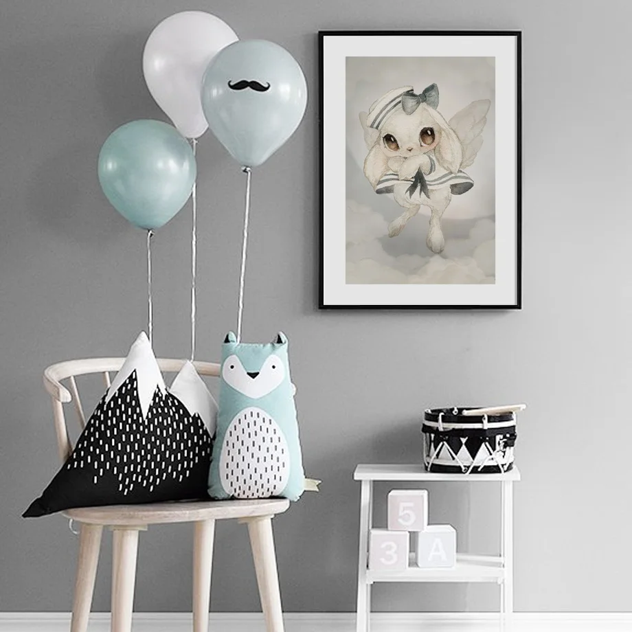 Картина на холсте с изображением кролика оленя