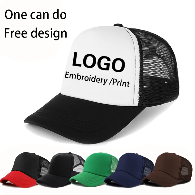 

1 Pack Unisex Cap Casual Solid Color Mesh Baseball Cap Adjustable Back Buckle Cap Women Men's Hip Hop Trucker Hat