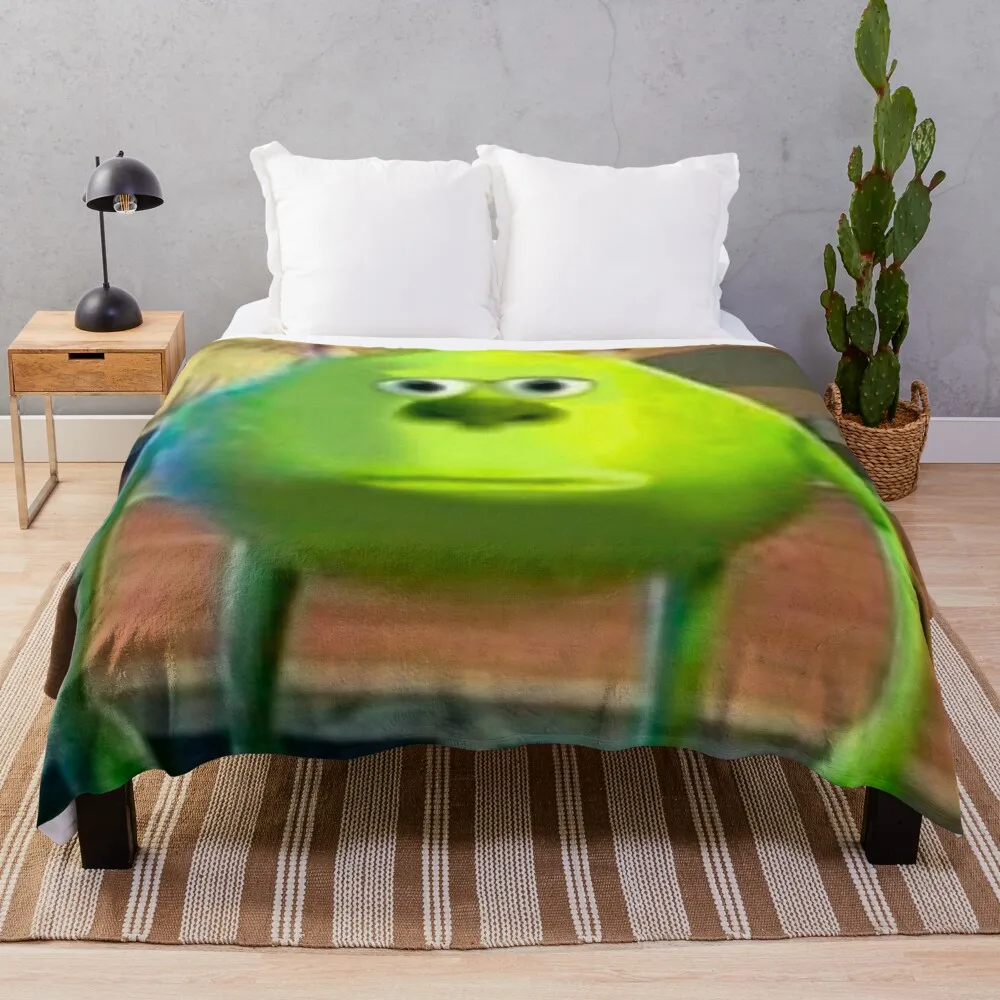

Брендовое одеяло Mike Wazowski Meme, летнее Хлопковое одеяло