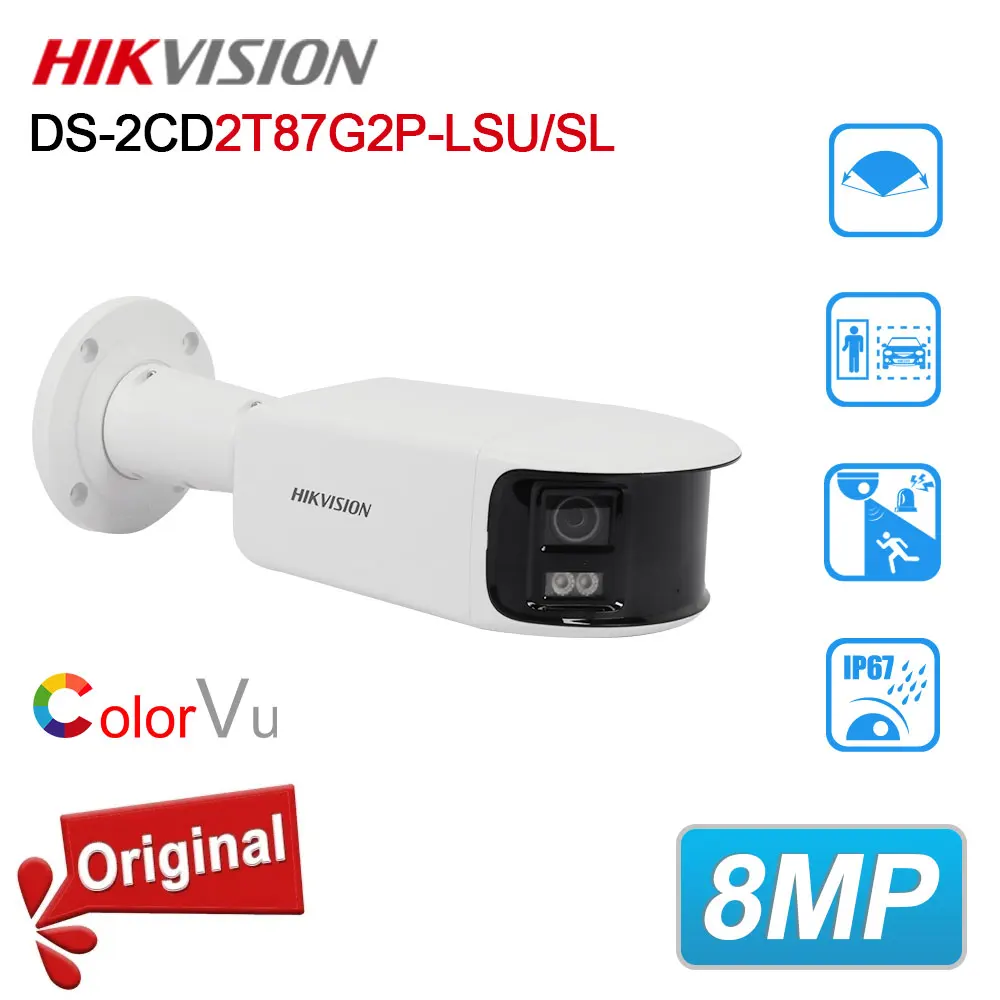 

Оригинальная IP-камера Hikvision с датчиком движения, 2,0 дюйма, стандартная/SL, 8 Мп, панорамная, с разрешением 4K, со световым потоком