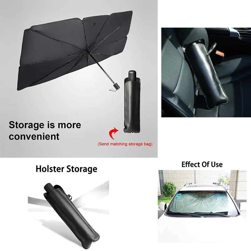 Солнцезащитный зонт для лобового стекла автомобиля простая установка легкий