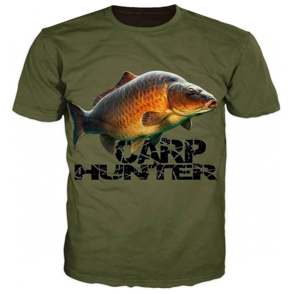 Купи Summer Harajuku 3D Carp Print Men's and Women's Casual Breathable Round Neck Short-sleeved Fishing Sports Oversized T-shirt Men за 133 рублей в магазине AliExpress