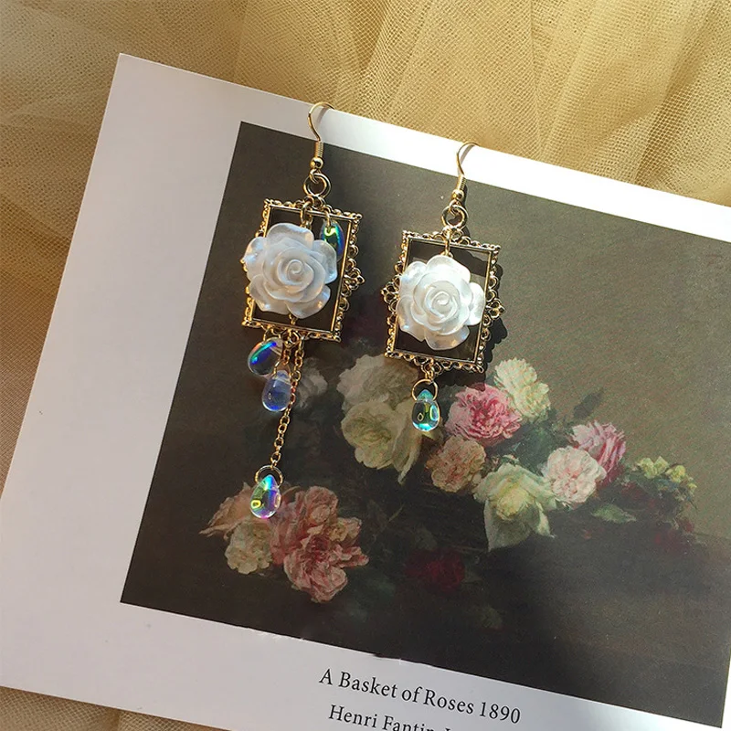 Женские асимметричные серьги в Корейском стиле винтажные серьги-подвески виде