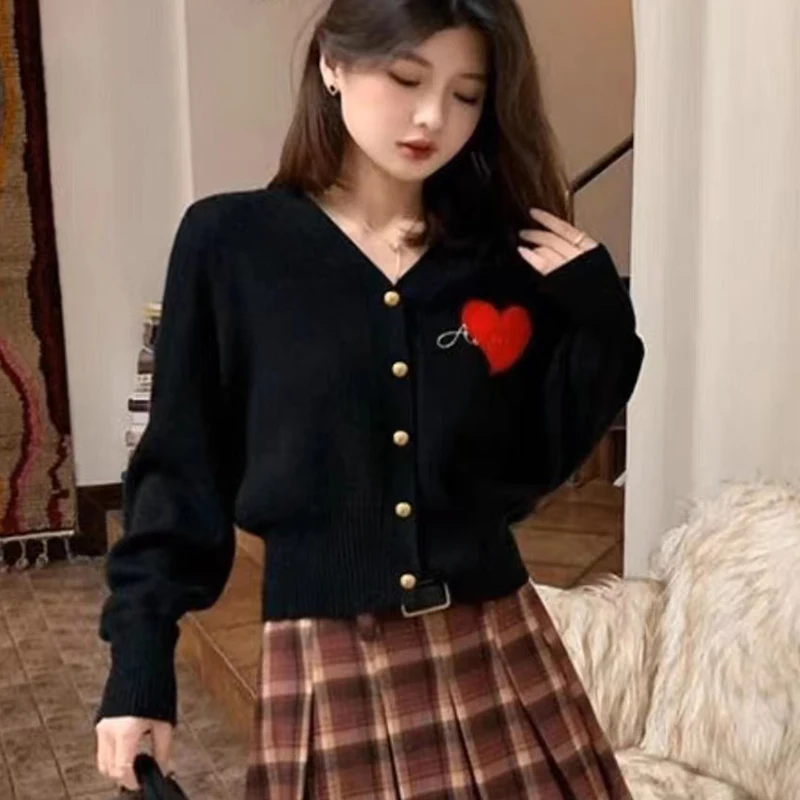 Черный повседневный однотонный трикотаж с длинными рукавами женский