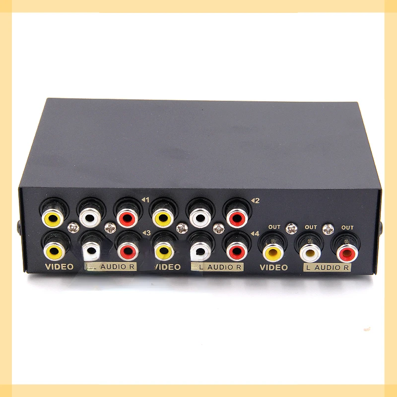 

Ports AV Signal Inputs Composite RCA AV Swithcer Audio Video Selector Switch for STB DVD Television Game Player
