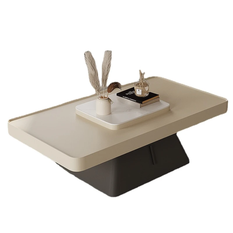 

Minimalist Rectangular Stone Plate Coffee Table Living Room Home Advanced Artistic Light Luxury Coffee Table