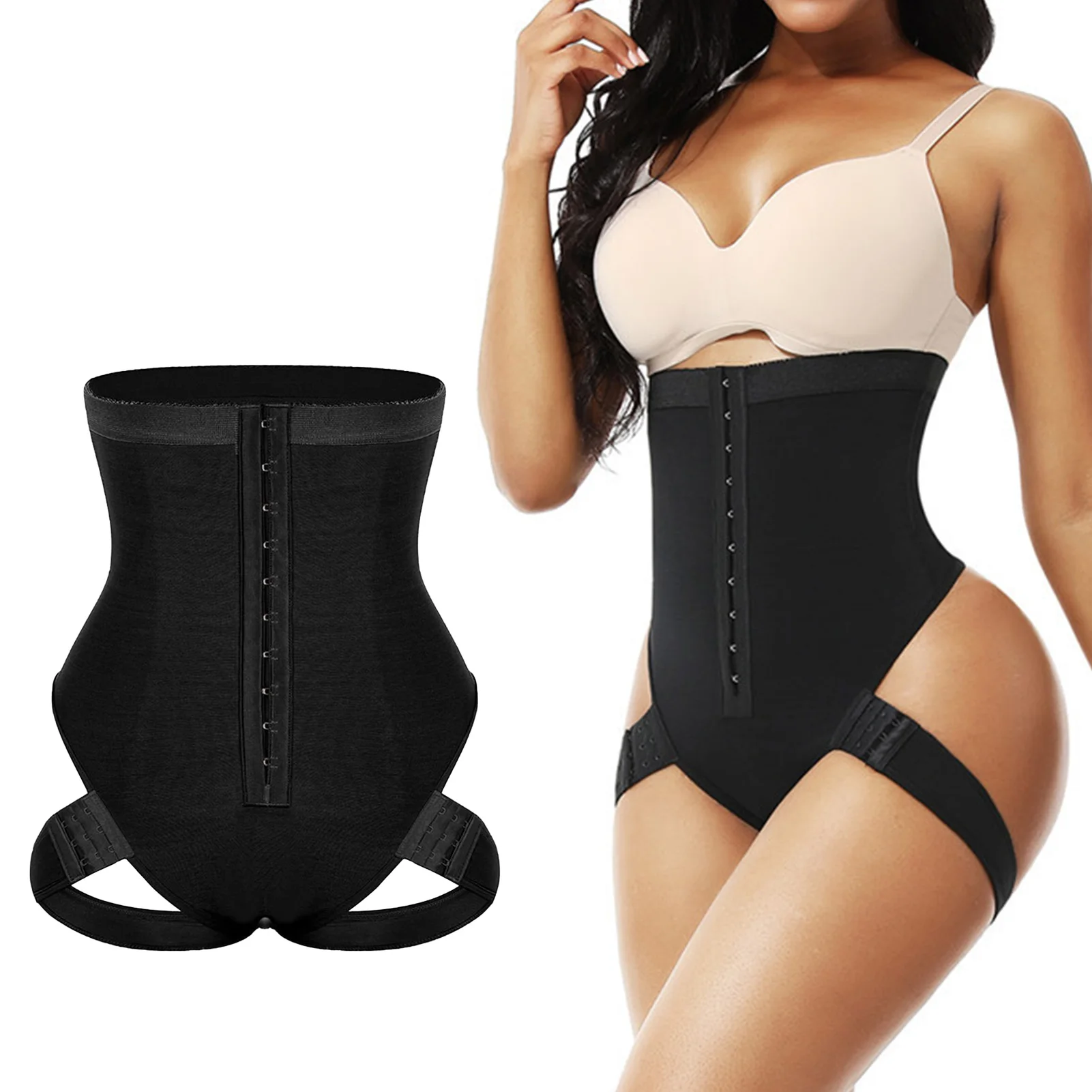 

High Waist Shapewear Cuff Tummy Trainer With Butt Lift Butt Lifting Shapewear Women's Underwear Cuff Tummy Trainer
