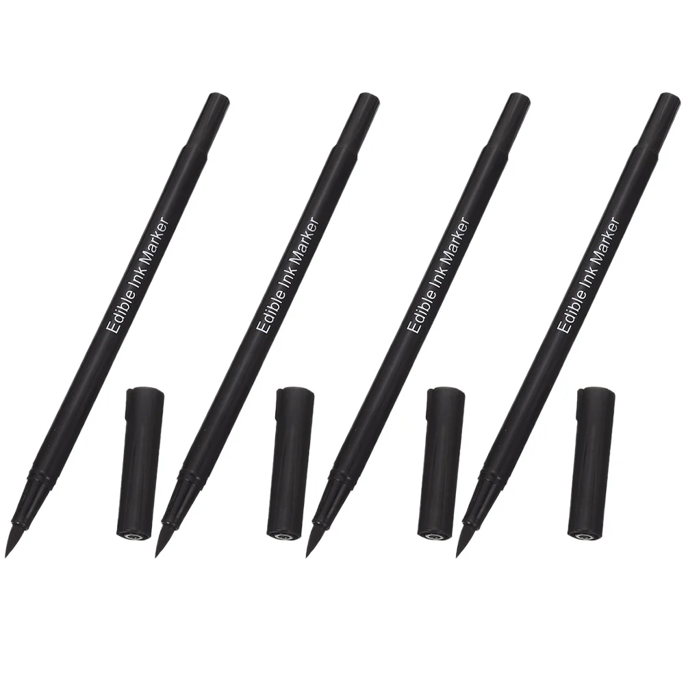

4pcs Pastry Kitchen Coloring Pens Edible Markers Edible Pens Professional Edible Pens for Home Kitchen