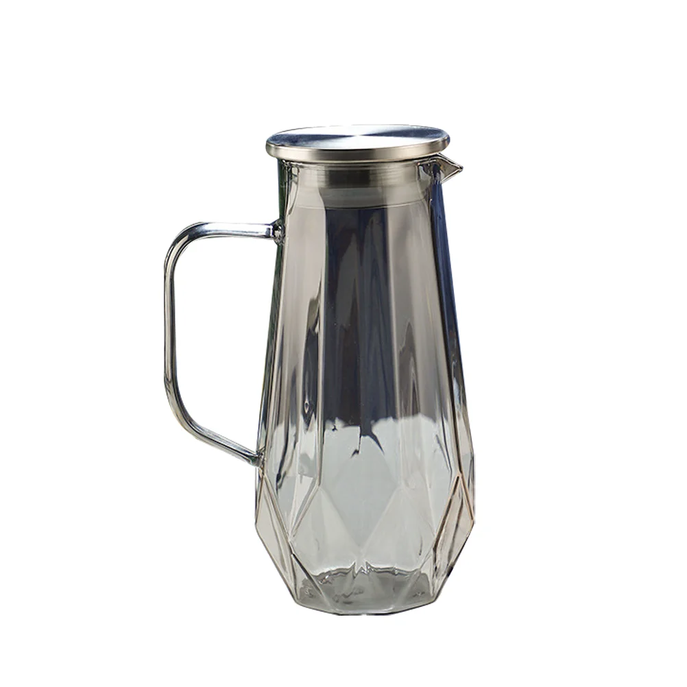 

Hot Water Cups Wide Mouth Glass Water Bottle Beverage Stainless Steel Kettle Handle Cold Water Jug Container Lemonade Pitcher