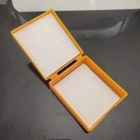 plastic microscope glass slide box 25pcs biological slices storage case holder for prepared microscope slides