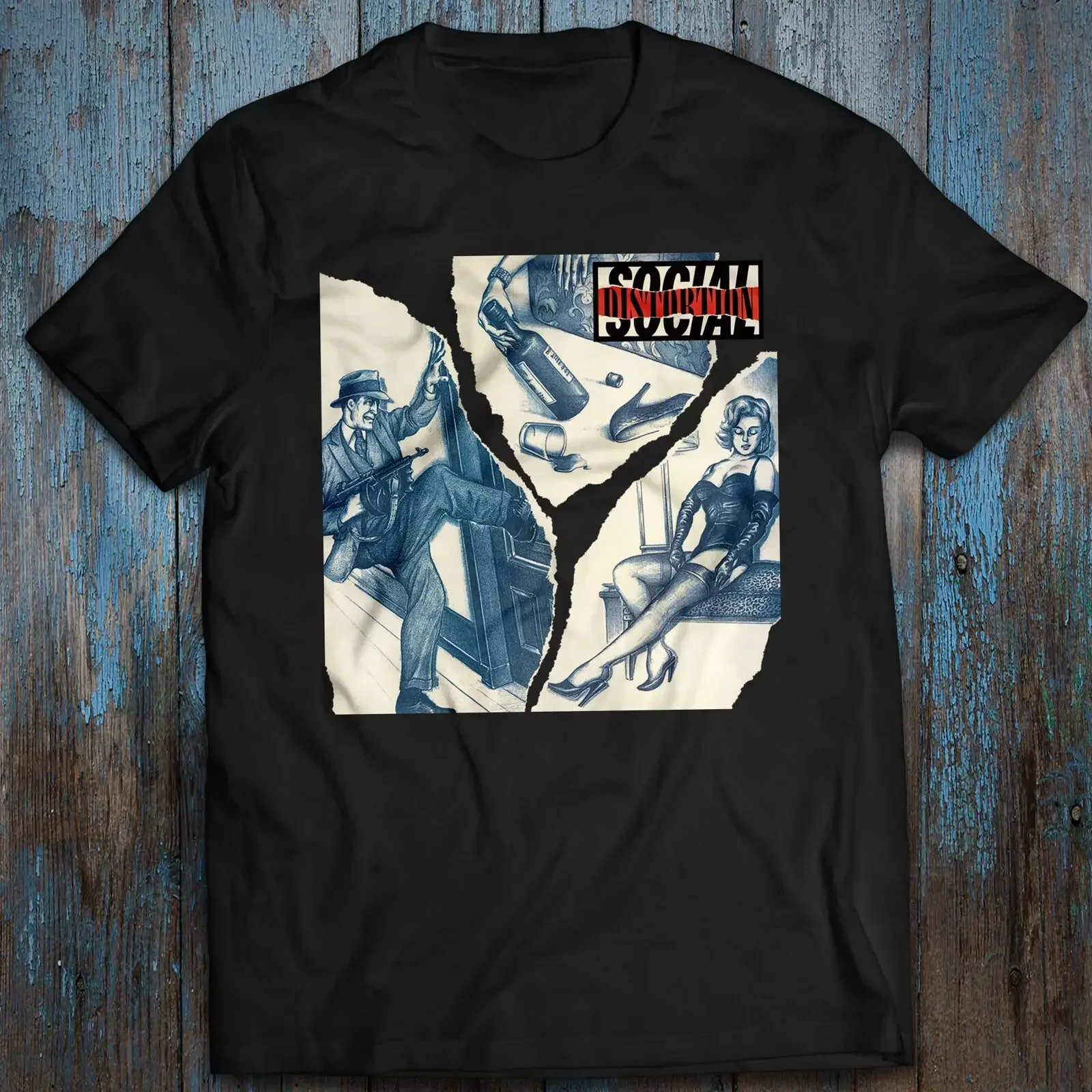 Стандартный размер стиль унисекс хлопковая футболка музыкальная с искажением