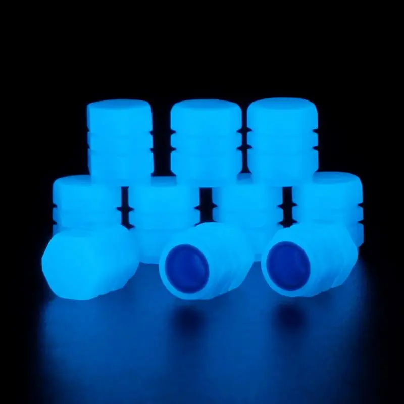 

Auto Stem Caps Car Tire Valve Caps Wheel Tyre Rim Stem Covers Luminous Tire Valve Cap Dustproof Waterproof For Auto Motorcycle