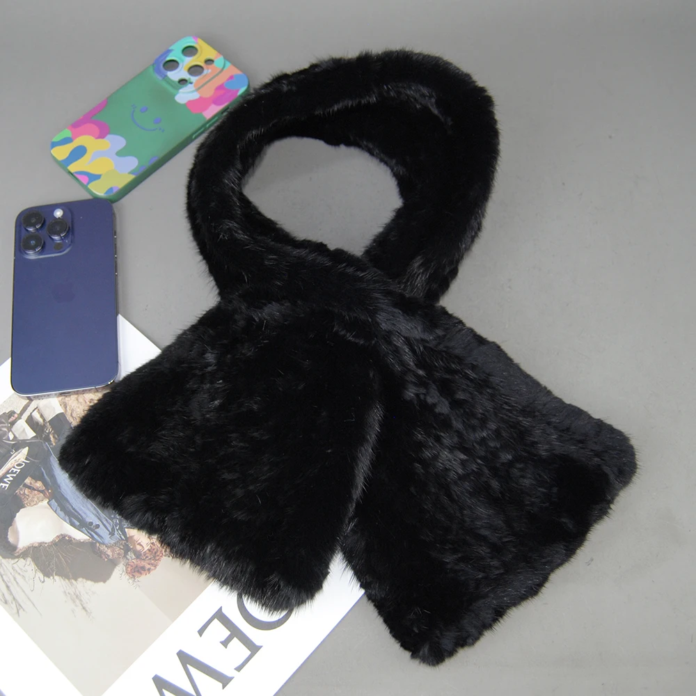 2024 женский роскошный шарф из натурального меха норки зимний 100% шаль модные пончо