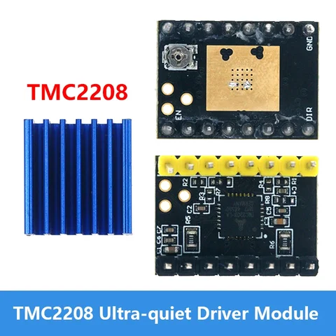 TMC2208 TMC2209 ATD5833 V2.0 с радиатором Драйвер шагового двигателя Запчасти для 3D-принтера StepStick 2,5 А 256, подразделение, бесшумная печать