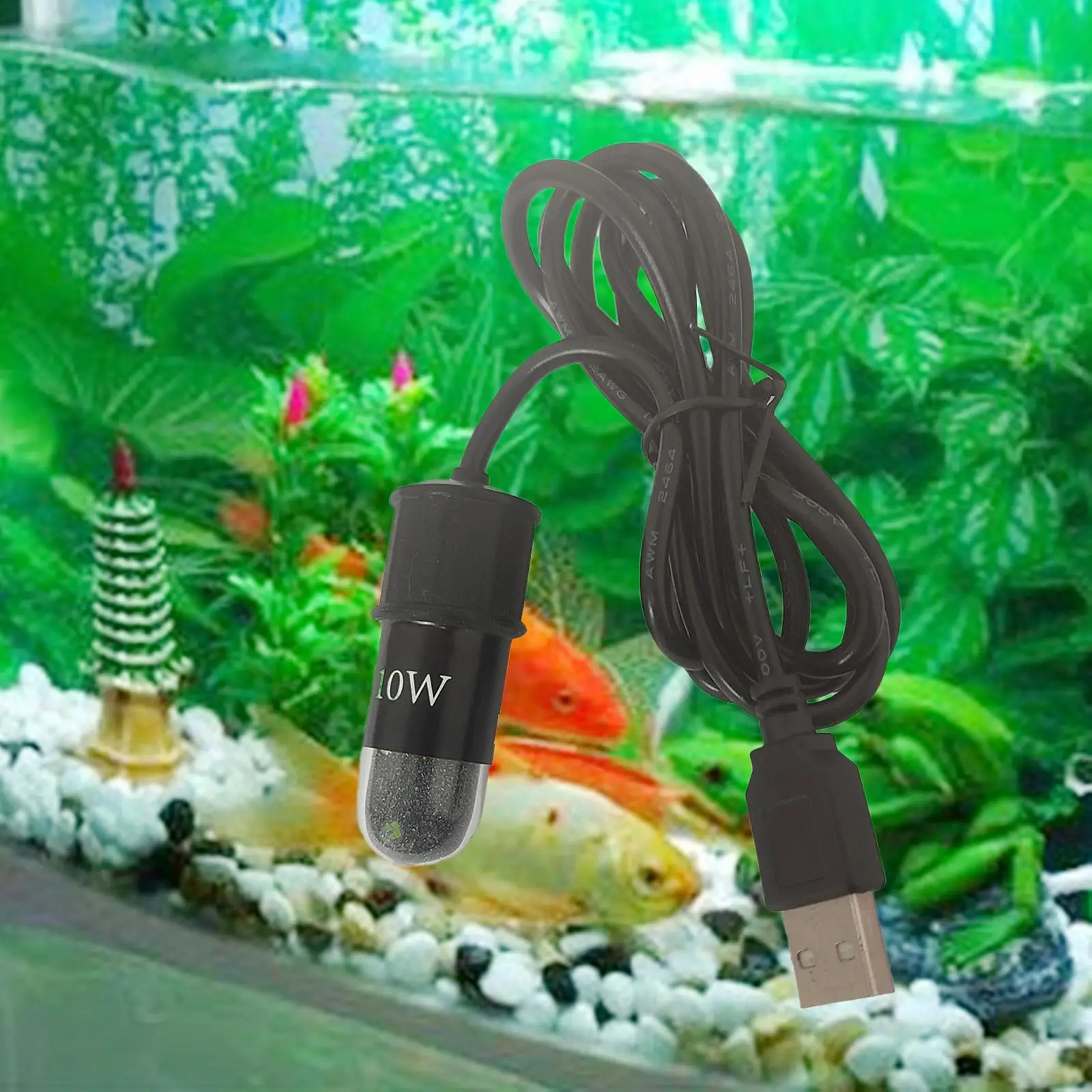 Fish Turtle Tank Heater Protection for 5/10/20 gallons Mini Fish Tank Heater