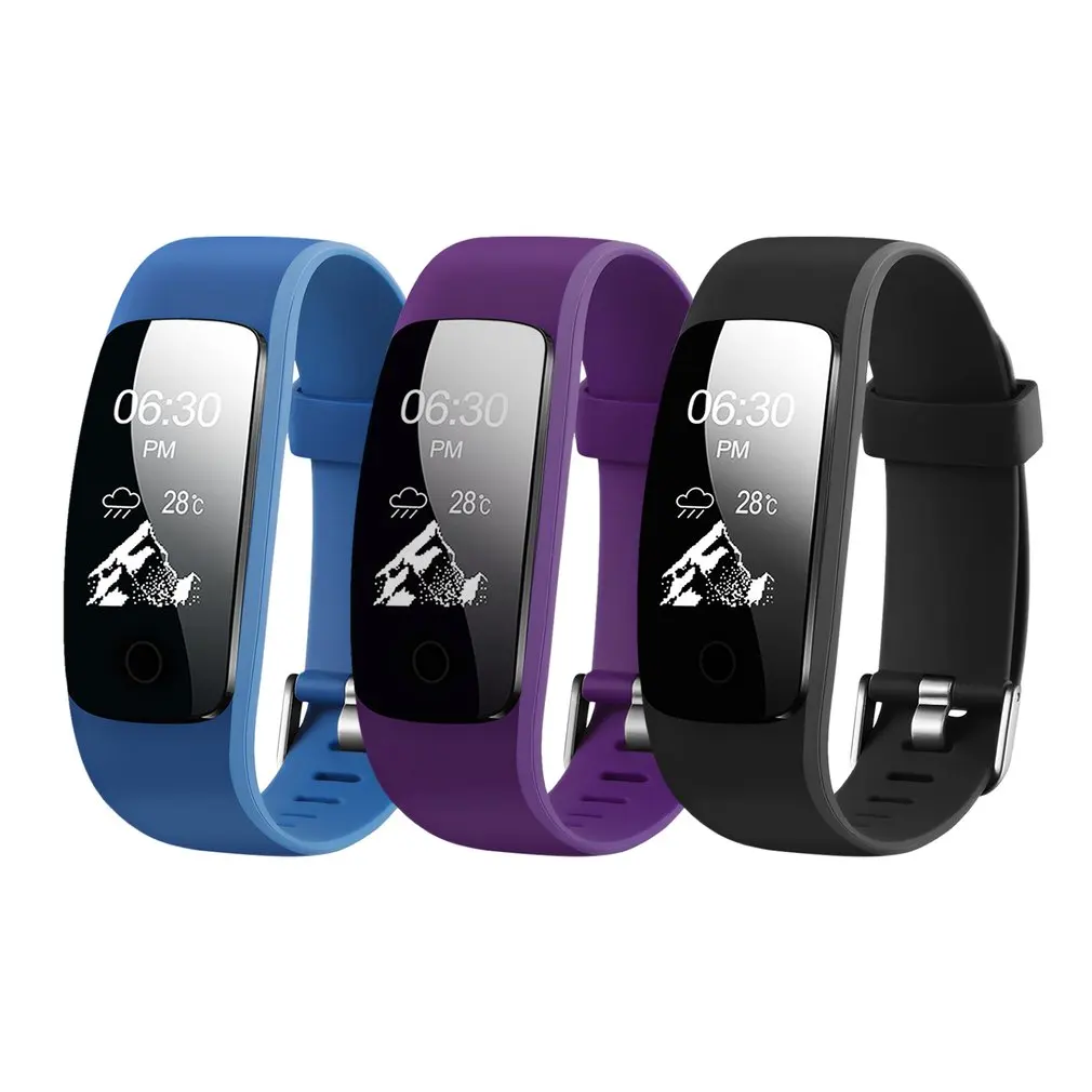 

Smart Wristband Bracelet Waterproof Heart Rate Monitor Fitness Tracker Touch Screen For Android For Ios Smartband