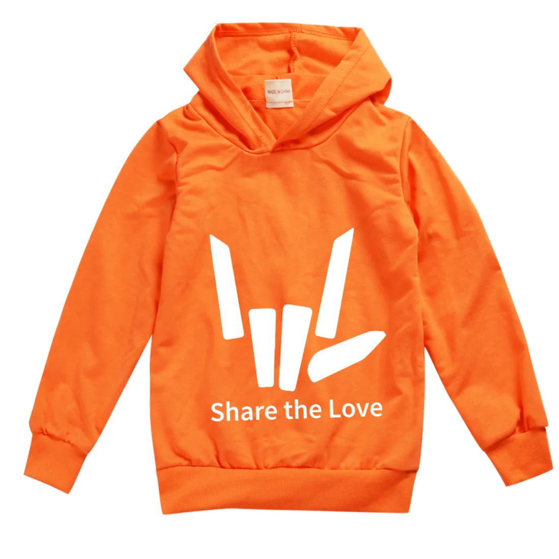 

Модная детская хлопковая одежда, свитшоты с надписью «Share The Love», Осенние повседневные милые толстовки с длинным рукавом для девочек и мальч...