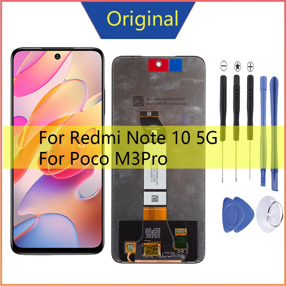 

Оригинальный 6,5 дюймовый для Xiaomi Redmi Note 10 5G ЖК-дисплей для POCO M3 Pro 5G сменный сенсорный экран дигитайзер в сборе
