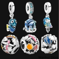 gulf enamel charm pendant pixar dory silver beads wrist band jewelry diy original ornaments charms orginal bracelets making