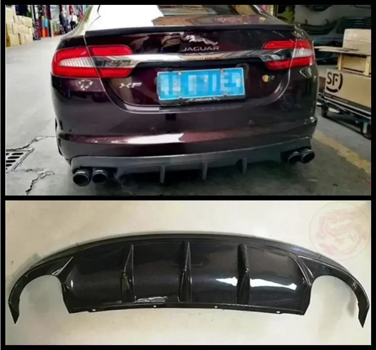 Задний бампер из настоящего углеродного волокна боковые спойлеры диффузор