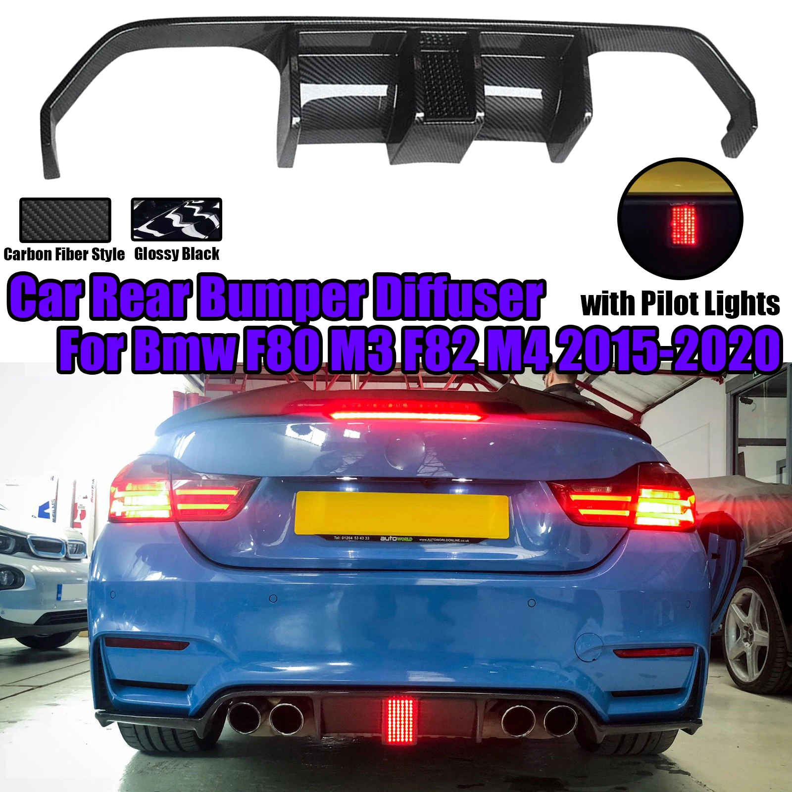

Для 2015-2020 Bmw F80 M3 F82 M4 автомобильный фоторазветвитель с пилотными огнями в стиле углеродного волокна глянцевый черный