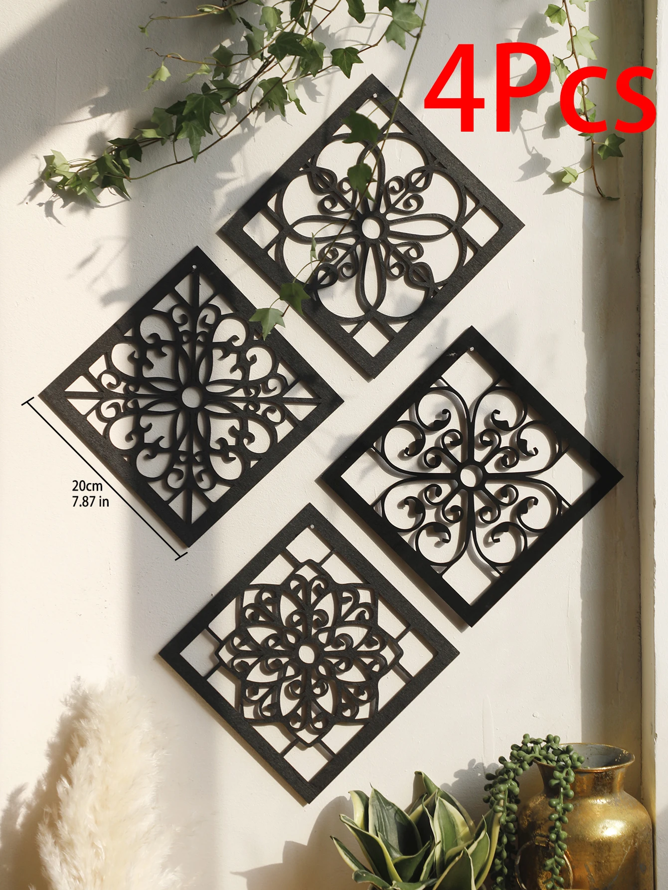 

Деревянные настенные украшения бохо набор из 4 штук